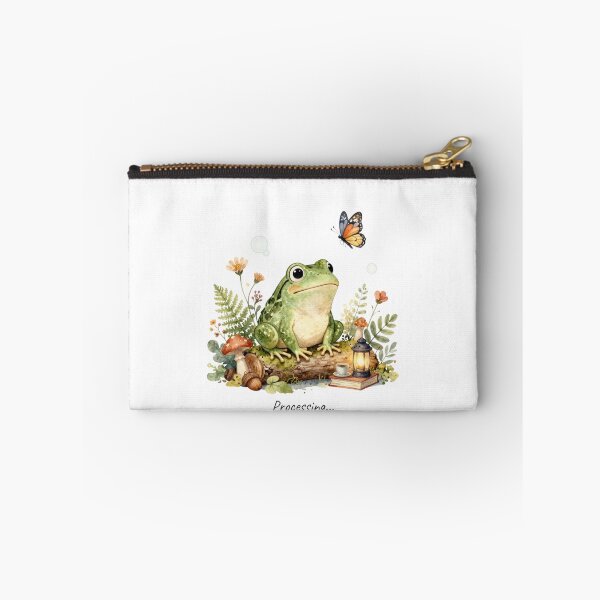 Item preview, Processing... | Cute Cottagecore Frog Watercolor Sticker | Cozy Woodland Frog Art designed and sold by Cozy Chaos Studio Co.