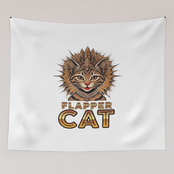 Item preview, Cat with Ornamental Headwear & Beaded Necklace designed and sold by ColeLaniTrading.