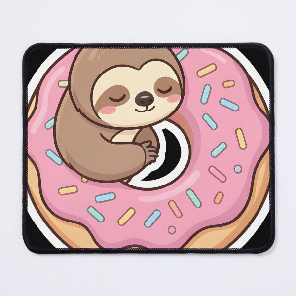 Item preview, Cute Sloth Sleeping on Donut Kawaii Lazy Dessert designed and sold by KCasual.