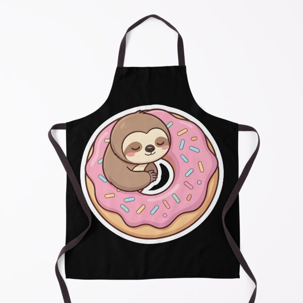 Item preview, Cute Sloth Sleeping on Donut Kawaii Lazy Dessert designed and sold by KCasual.