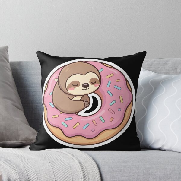 Item preview, Cute Sloth Sleeping on Donut Kawaii Lazy Dessert designed and sold by KCasual.