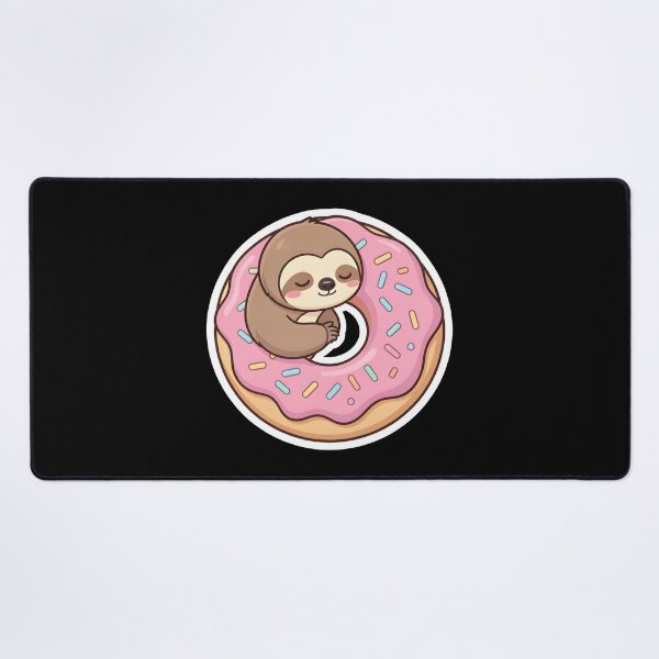 Item preview, Cute Sloth Sleeping on Donut Kawaii Lazy Dessert designed and sold by KCasual.
