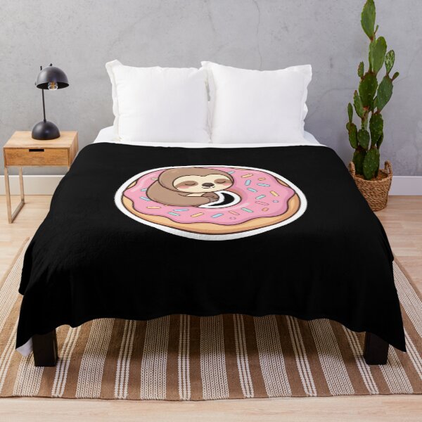 Item preview, Cute Sloth Sleeping on Donut Kawaii Lazy Dessert designed and sold by KCasual.