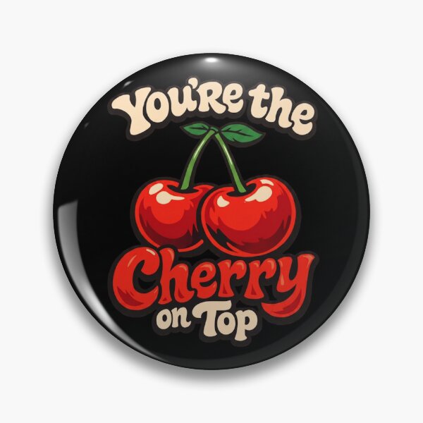 Item preview, You're the Cherry on Top - Retro 70s Typography & Fruit Art designed and sold by Tokraz-art.