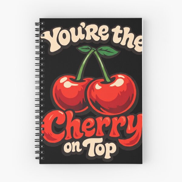 Item preview, You're the Cherry on Top - Retro 70s Typography & Fruit Art designed and sold by Tokraz-art.