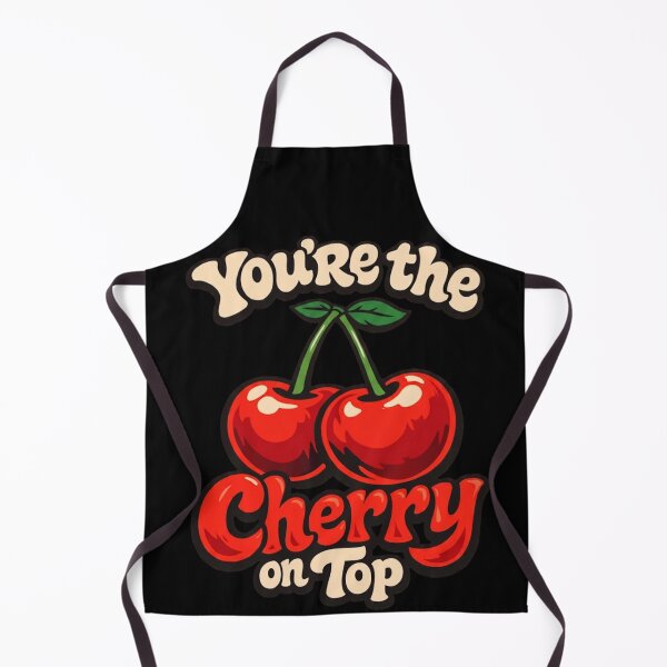 Item preview, You're the Cherry on Top - Retro 70s Typography & Fruit Art designed and sold by Tokraz-art.