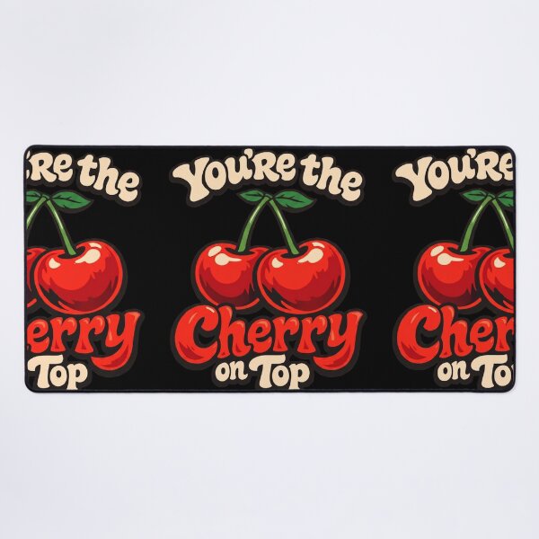 Item preview, You're the Cherry on Top - Retro 70s Typography & Fruit Art designed and sold by Tokraz-art.