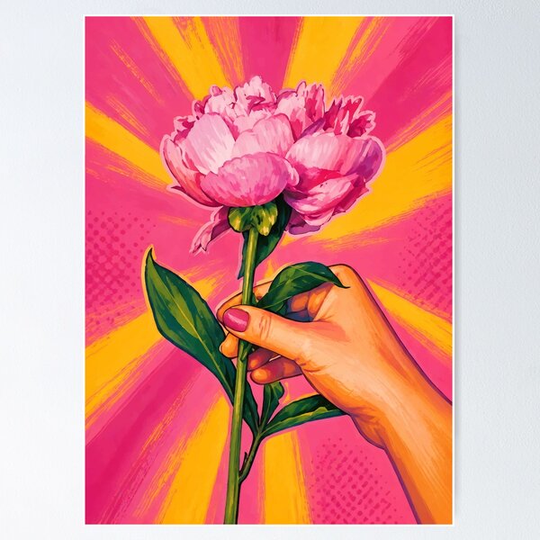 Item preview, Pink Peony Popart designed and sold by Magnolia Valley Art.