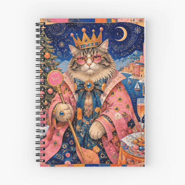 Item preview, The Christmas Eve Cat King - Christmas Magic and Champagne designed and sold by Natalia-Vlad.