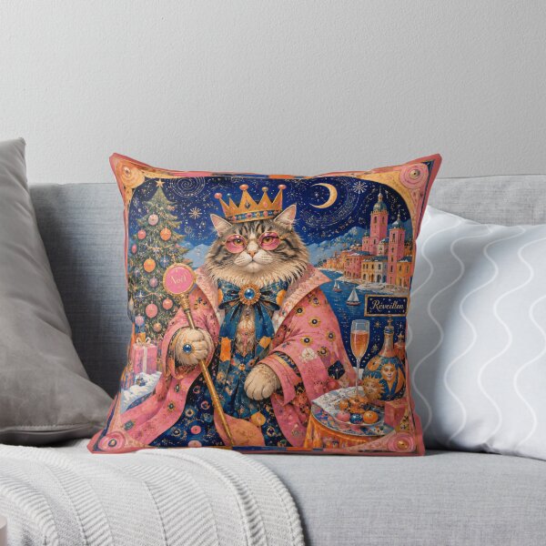 Item preview, The Christmas Eve Cat King - Christmas Magic and Champagne designed and sold by Natalia-Vlad.