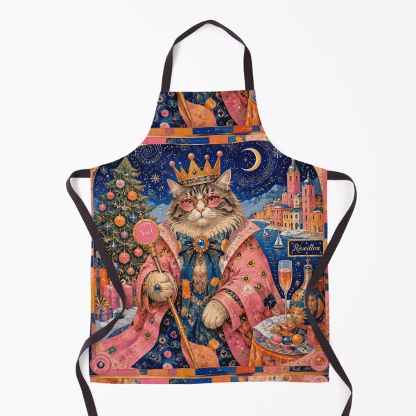 Item preview, The Christmas Eve Cat King - Christmas Magic and Champagne designed and sold by Natalia-Vlad.