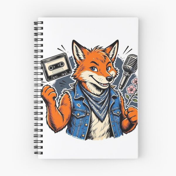Item preview, Retro Rocker Fox Vintage Cassette and Microphone designed and sold by ElvisVintagePosters.