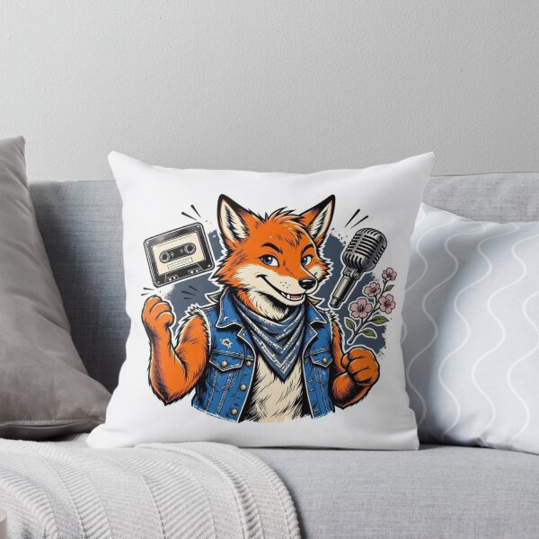 Item preview, Retro Rocker Fox Vintage Cassette and Microphone designed and sold by ElvisVintagePosters.