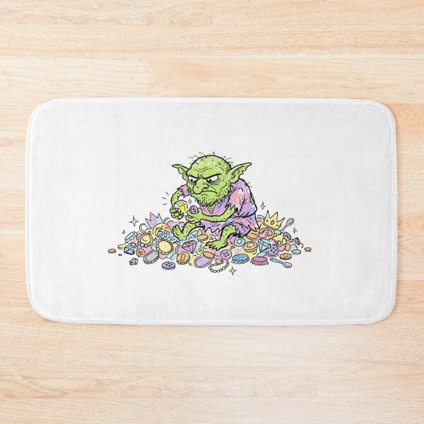 Item preview, Grumpy Green Goblin with Treasure Hoard designed and sold by Pixele.