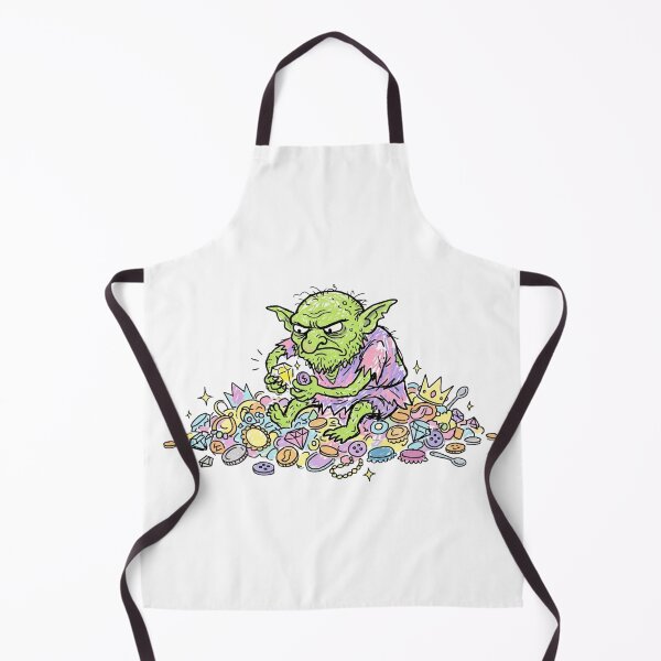 Item preview, Grumpy Green Goblin with Treasure Hoard designed and sold by Pixele.
