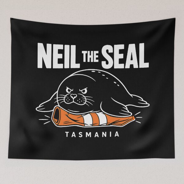 Item preview, Neil the Seal Minimalist - Traffic Cone Crusher designed and sold by Uglyandcute.