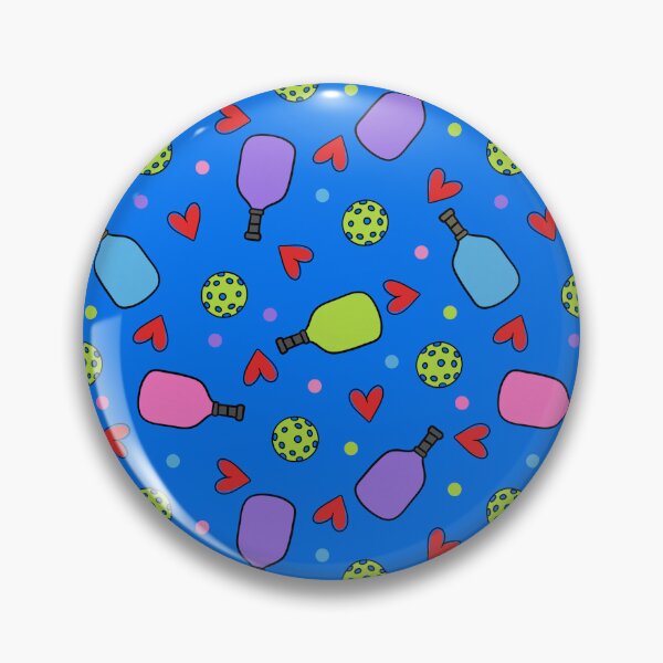 Item preview, Pickleball Paddles and Hearts Doodle Pattern Blue designed and sold by CI Creative Design LLC.