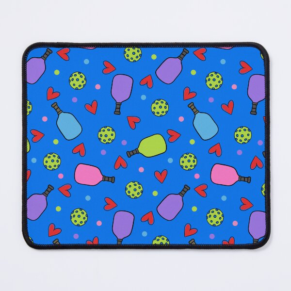 Item preview, Pickleball Paddles and Hearts Doodle Pattern Blue designed and sold by CI Creative Design LLC.