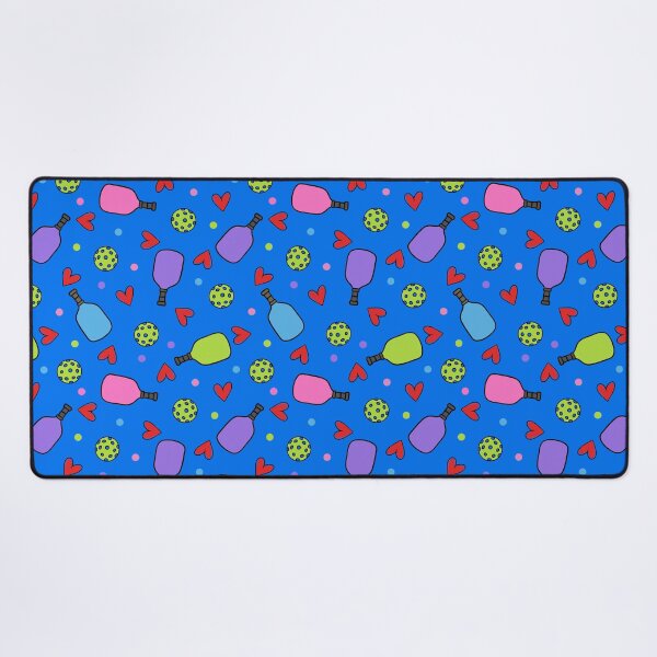 Item preview, Pickleball Paddles and Hearts Doodle Pattern Blue designed and sold by CI Creative Design LLC.