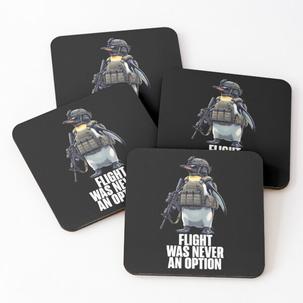 Item preview, Funny Tactical Penguin Flight Was Never an Option - Military Penguin Soldier designed and sold by CutOutIdols.