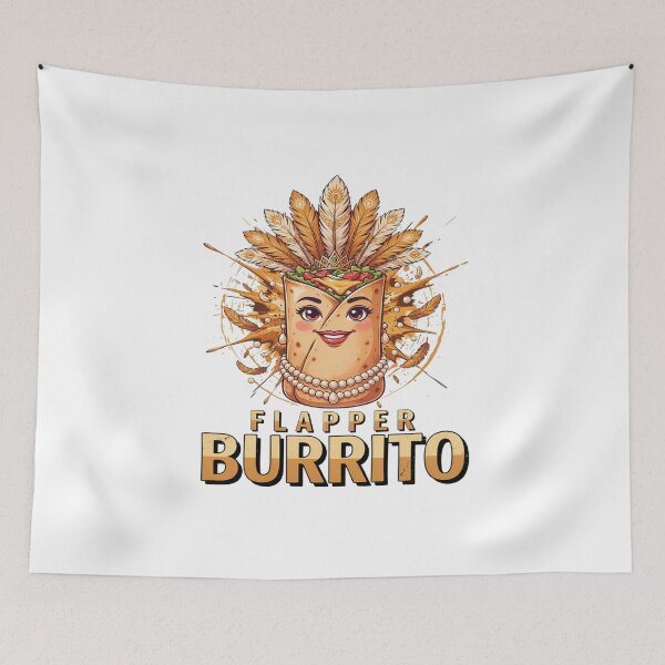 Item preview, Burrito Character Plumed Headpiece Beaded Necklace designed and sold by ColeLaniTrading.
