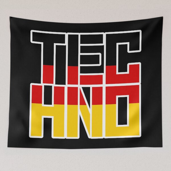 Item preview, German Techno Rave Festival Flag Design designed and sold by SPAZE-Typo.