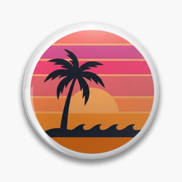 Item preview, Retro Synthwave Sunset with Palm Tree designed and sold by Pixele.