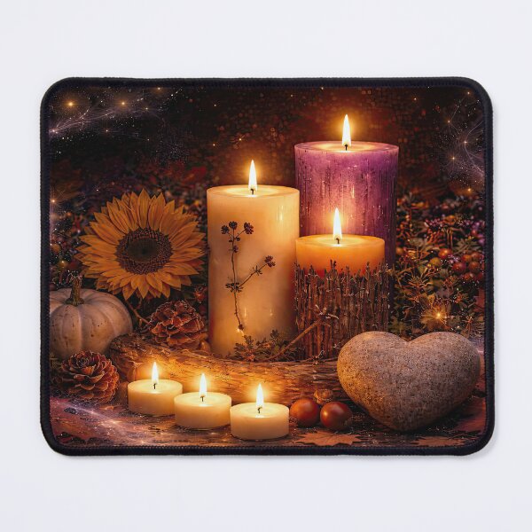 Artikelvorschau, Warmes Kerzenlicht und vom herbstlichen Samhain inspirierte heidnische Wicca-Kultur entworfen und verkauft von Stephanie Laird.