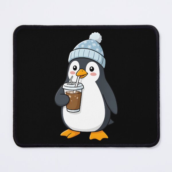 Item preview, Cute Penguin Drinking Iced Coffee Kawaii Winter Animal designed and sold by KCasual.