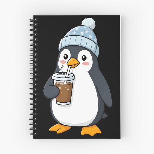Item preview, Cute Penguin Drinking Iced Coffee Kawaii Winter Animal designed and sold by KCasual.