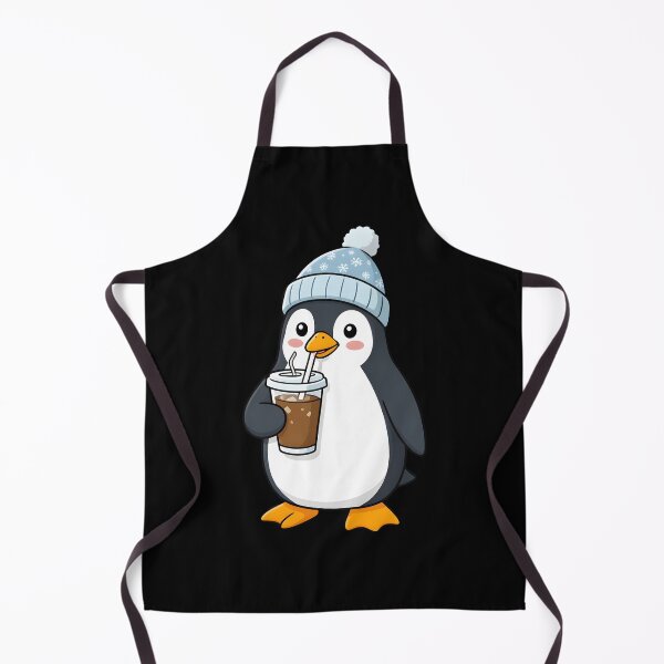 Item preview, Cute Penguin Drinking Iced Coffee Kawaii Winter Animal designed and sold by KCasual.