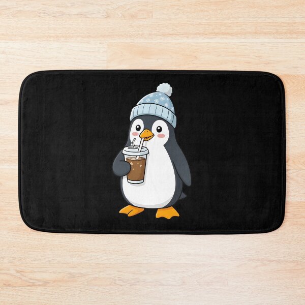Item preview, Cute Penguin Drinking Iced Coffee Kawaii Winter Animal designed and sold by KCasual.