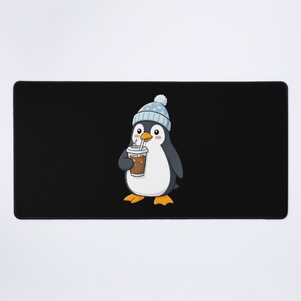 Item preview, Cute Penguin Drinking Iced Coffee Kawaii Winter Animal designed and sold by KCasual.
