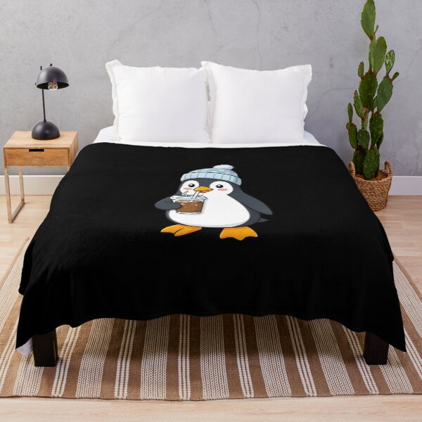 Item preview, Cute Penguin Drinking Iced Coffee Kawaii Winter Animal designed and sold by KCasual.