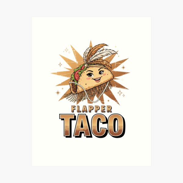 Item preview, Roaring Twenties Savory Tortilla Party Graphic designed and sold by ColeLaniTrading.