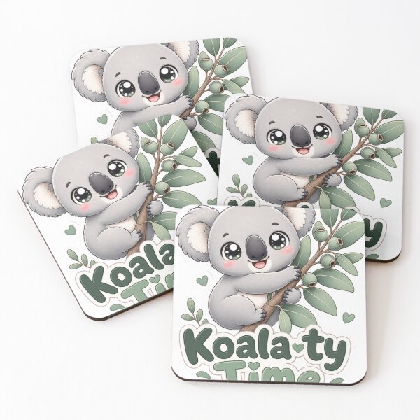 Item preview, Koala-ty Time Cute Koala Kawaii Saying designed and sold by BoosterShop.