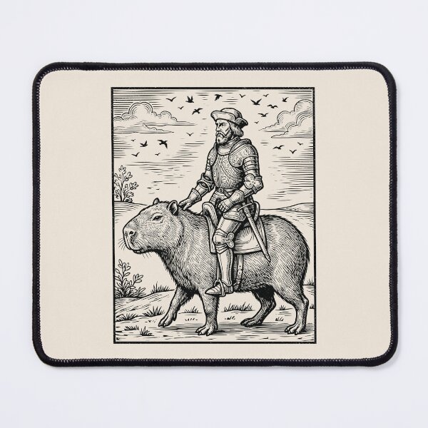 Item preview, Knight Riding Capybara Medieval Fantasy Renaissance Fait designed and sold by Y-Vibes.