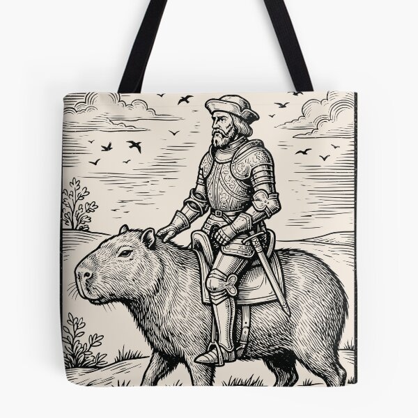 Item preview, Knight Riding Capybara Medieval Fantasy Renaissance Fait designed and sold by Y-Vibes.