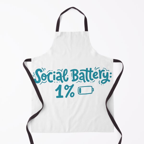 Item preview, Social Battery 1% Hand-Lettered Quote designed and sold by Pixele.