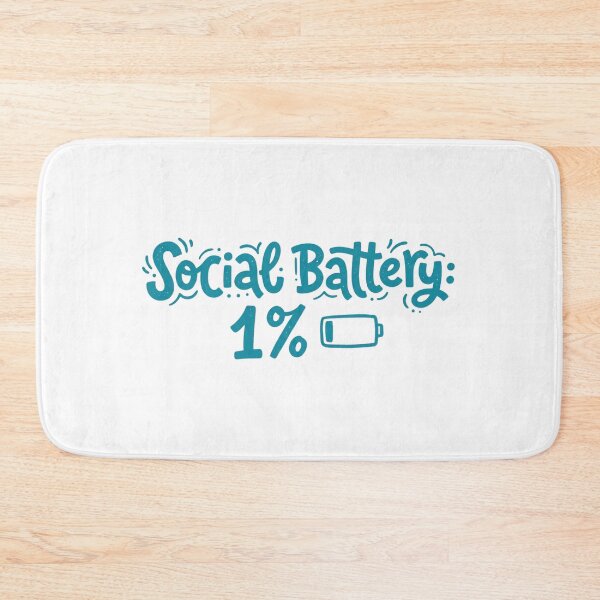 Item preview, Social Battery 1% Hand-Lettered Quote designed and sold by Pixele.