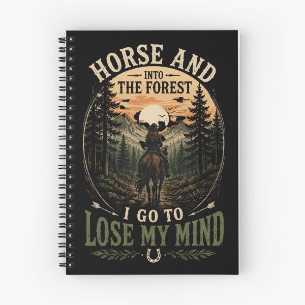 Item preview, Horse and Into the Forest I Go to Lose My Mind Vintage Equestrian Nature Artwork designed and sold by JustCrafted.