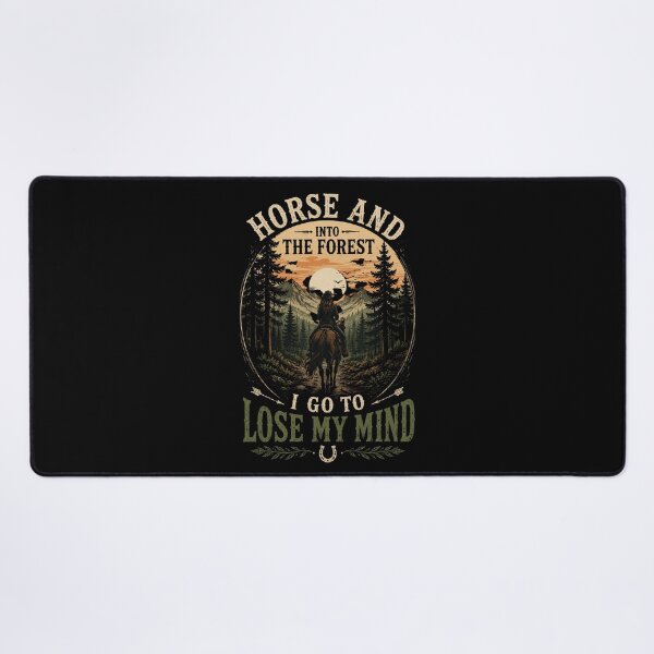 Item preview, Horse and Into the Forest I Go to Lose My Mind Vintage Equestrian Nature Artwork designed and sold by JustCrafted.