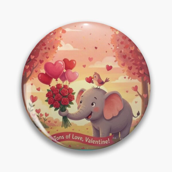 Item preview, Cute Elephant Valentine Heart Rose Bouquet designed and sold by Innova_Creations.