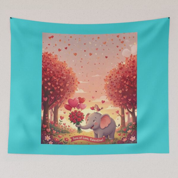 Item preview, Cute Elephant Valentine Heart Rose Bouquet designed and sold by Innova_Creations.