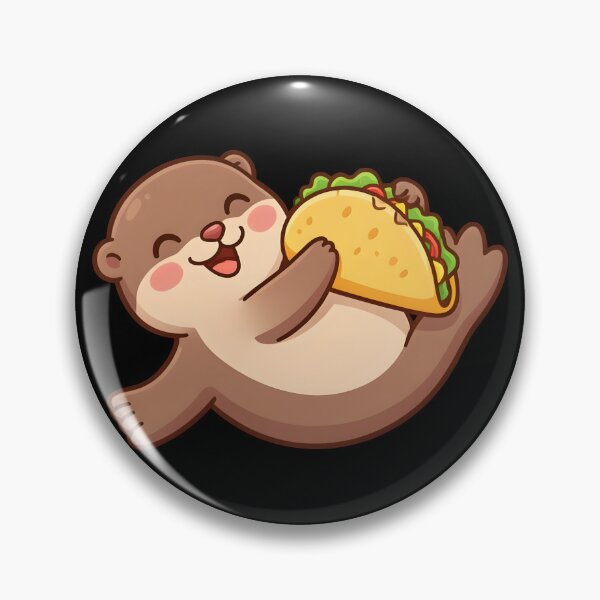 Item preview, Cute Kawaii Otter Eating Taco Funny Foodie designed and sold by KCasual.
