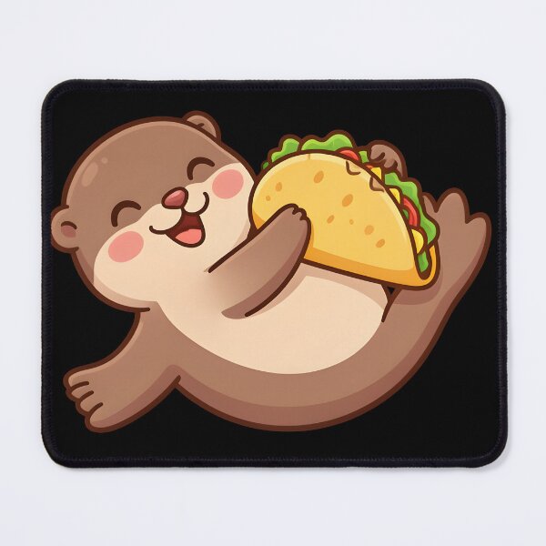 Item preview, Cute Kawaii Otter Eating Taco Funny Foodie designed and sold by KCasual.