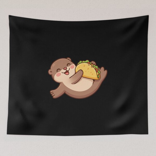 Item preview, Cute Kawaii Otter Eating Taco Funny Foodie designed and sold by KCasual.