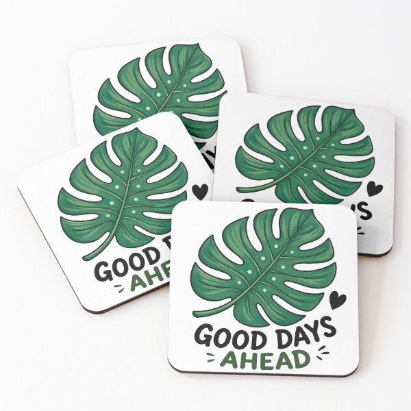 Item preview, Good Days Ahead Tropical Leaf | Monstera Plant Positive Quote | Botanical Aesthetic designed and sold by RidaSalArt.