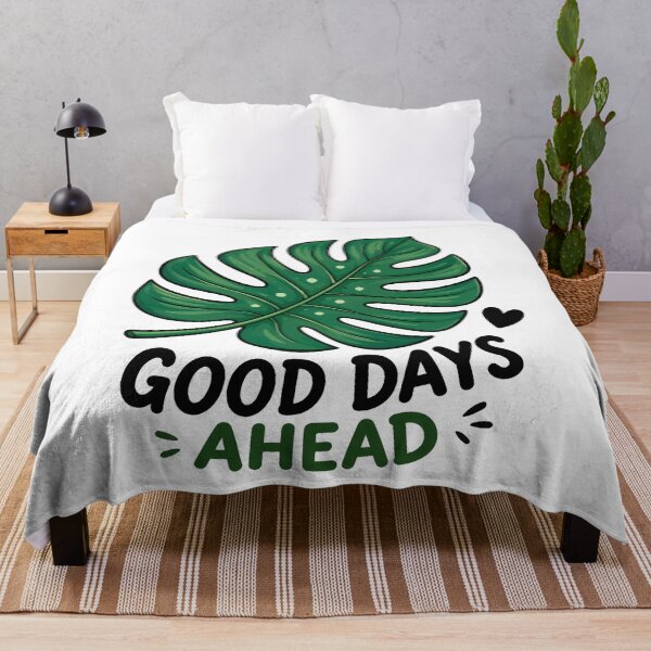 Item preview, Good Days Ahead Tropical Leaf | Monstera Plant Positive Quote | Botanical Aesthetic designed and sold by RidaSalArt.
