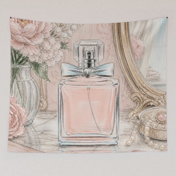 Item preview, Frasco de perfume rosa designed and sold by Magnolia Valley Art.